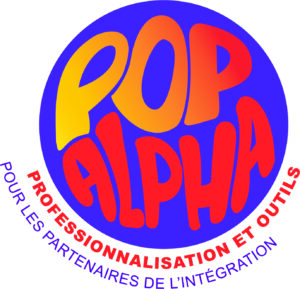 Logo Pop Alpha Professionnalisation et outils pour les partenaires de l'intégration